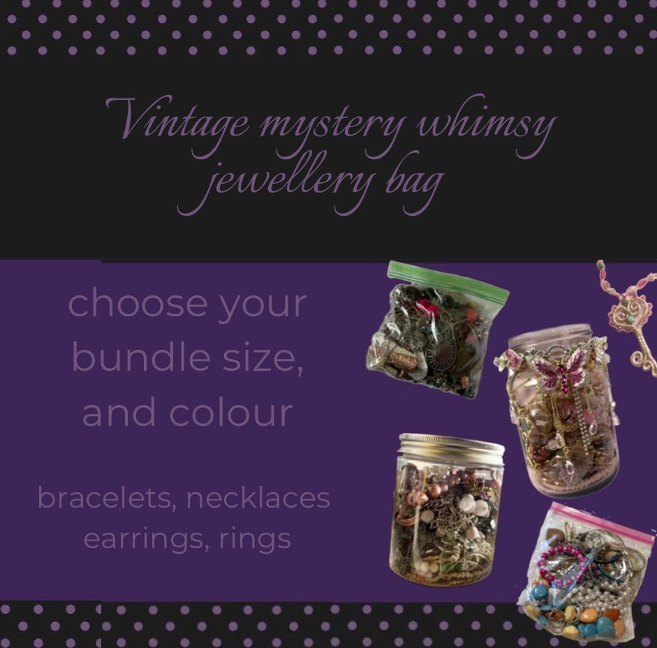 Vintage mystery whimsy jewellery bags